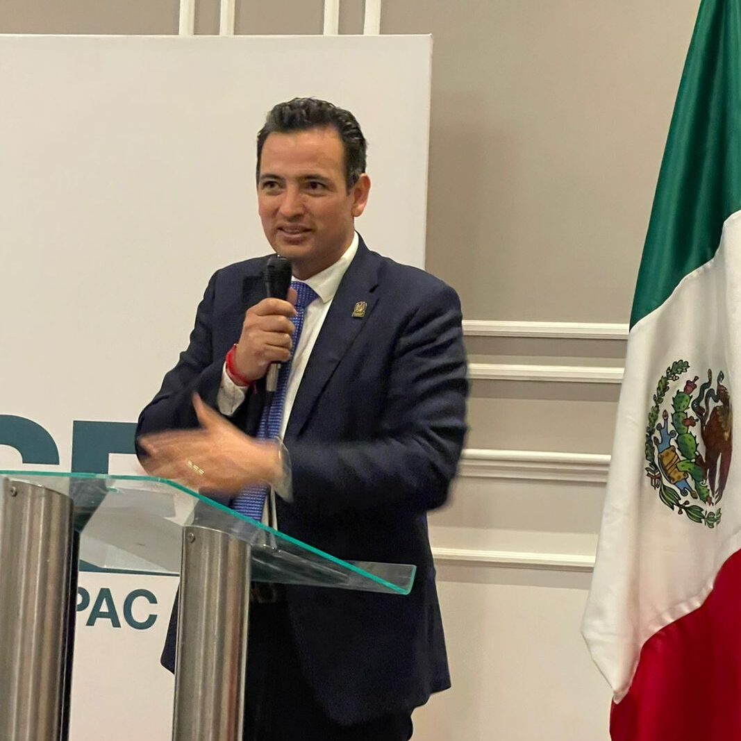 Marco Bonilla durante la Asamblea General Extraordinaria de la Unión Social de Empresarios Mexicanos (USEM)