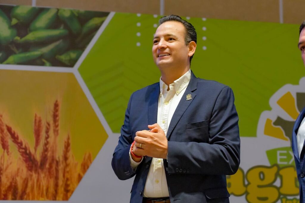 El alcalde Marco Bonilla en la inaguración de Expo Agro Internacional Chihuahua 2023. FOTO: Facebook Gobierno Municipal de Chihuahua