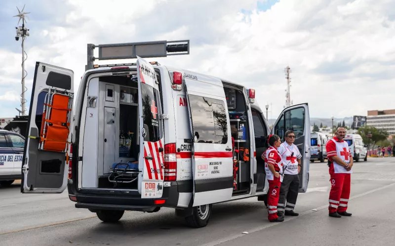 Se dispusieron 13 ambulancias de la Cruz Roja para el evento de Grito de Independencia. FOTO: Gobierno del Estado de Chihuahua