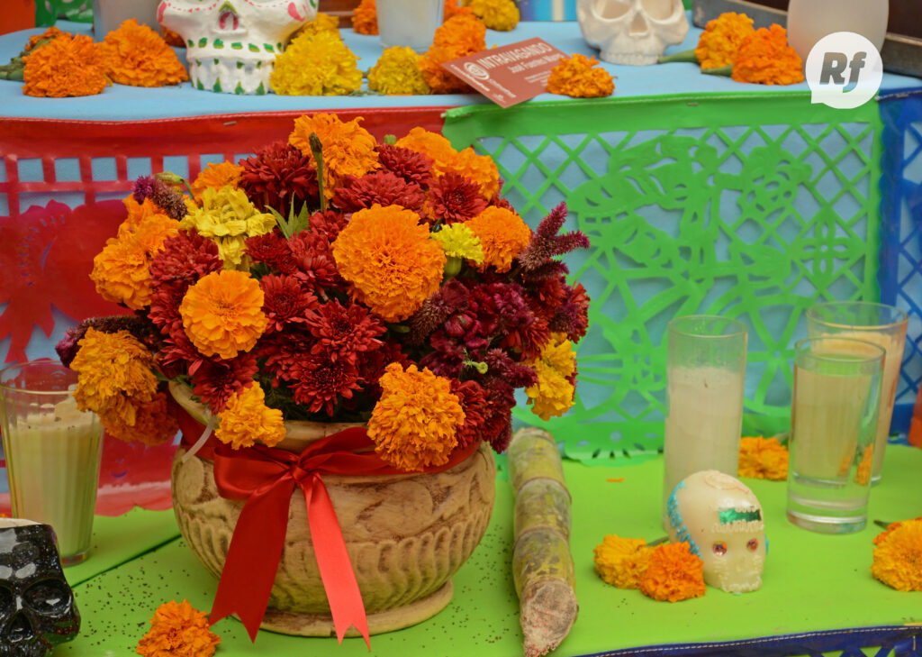 Flores Altar de Muertos muestra Palacio de Gobierno Chihuahua 2018 Danna Valenzuela