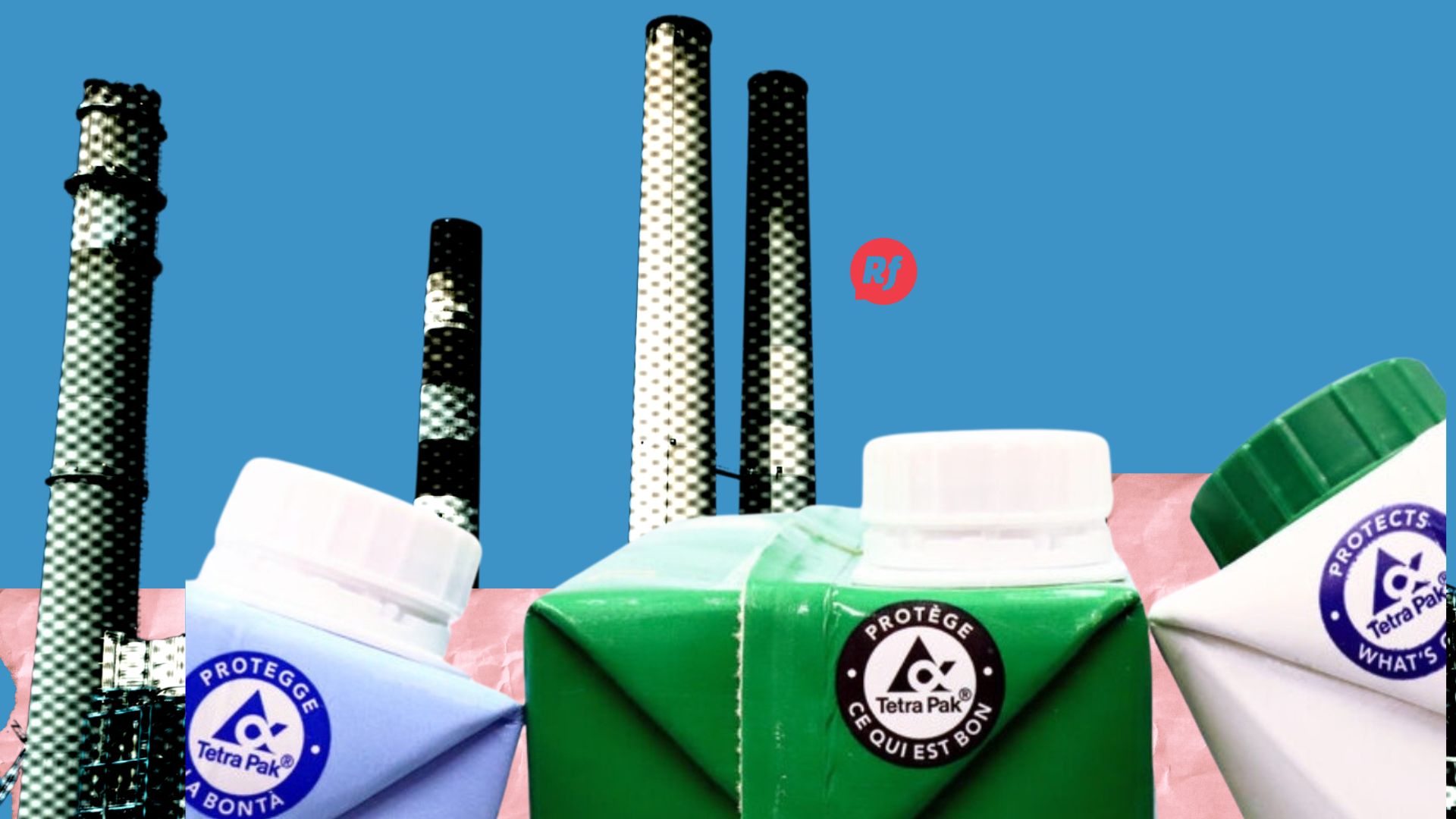 Tetra Pak: Innovación global con mirada hacia Chihuahua Mano sosteniendo un envase de Tetra Pak frente a un fondo con gráficos financieros y un mapa de Chihuahua iluminado como posible hub de innovación.