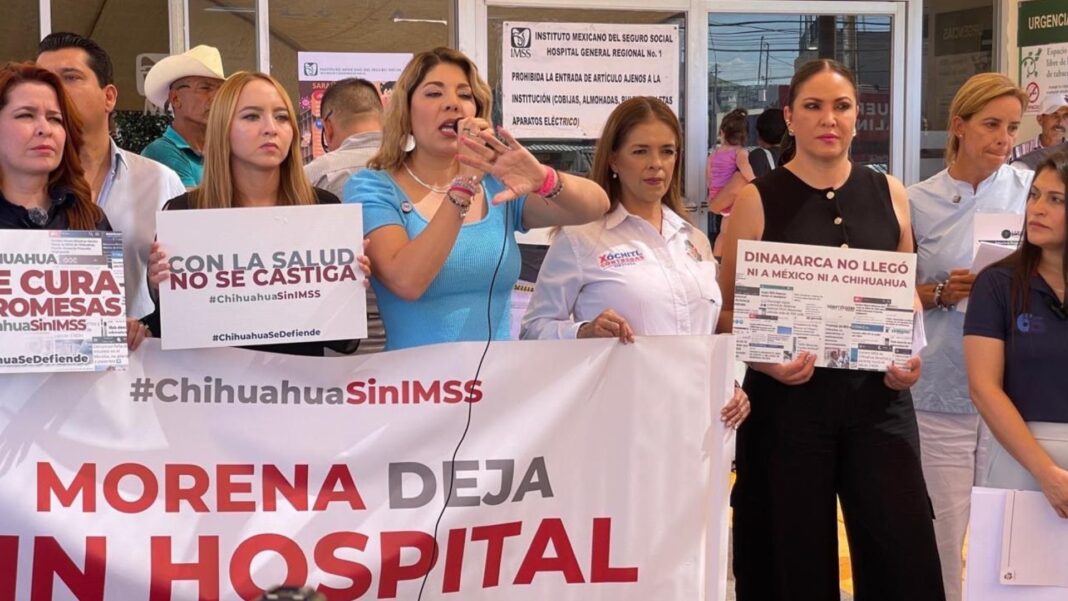 La diputada Xóchitl Contreras exigió al IMSS y al Gobierno Federal reactivar el hospital en Chihuahua Capital, tras la falta de recursos y recortes en salud.