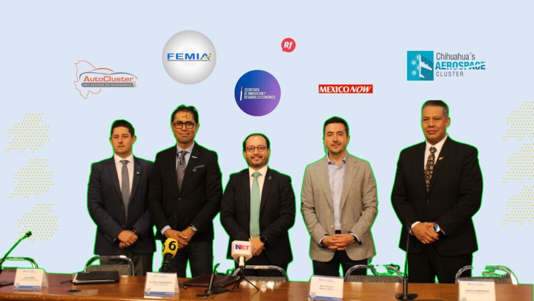 Líderes presentan en Chihuahua el Automotive & Aerospace Nearshoring Summit 2025 Presentación del Automotive & Aerospace Nearshoring Summit 2025 en Chihuahua, evento internacional que reúne a líderes de la industria automotriz y aeroespacial.