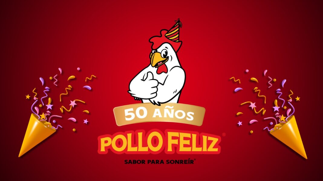Celebración de los 50 años de Pollo Feliz con tradición y sabor al carbón.