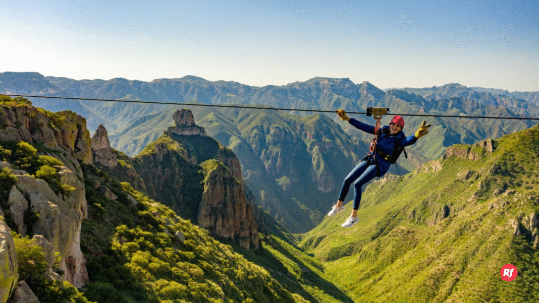 Corredores avanzando en Parque Barrancas durante el Maratón de los Cañones.