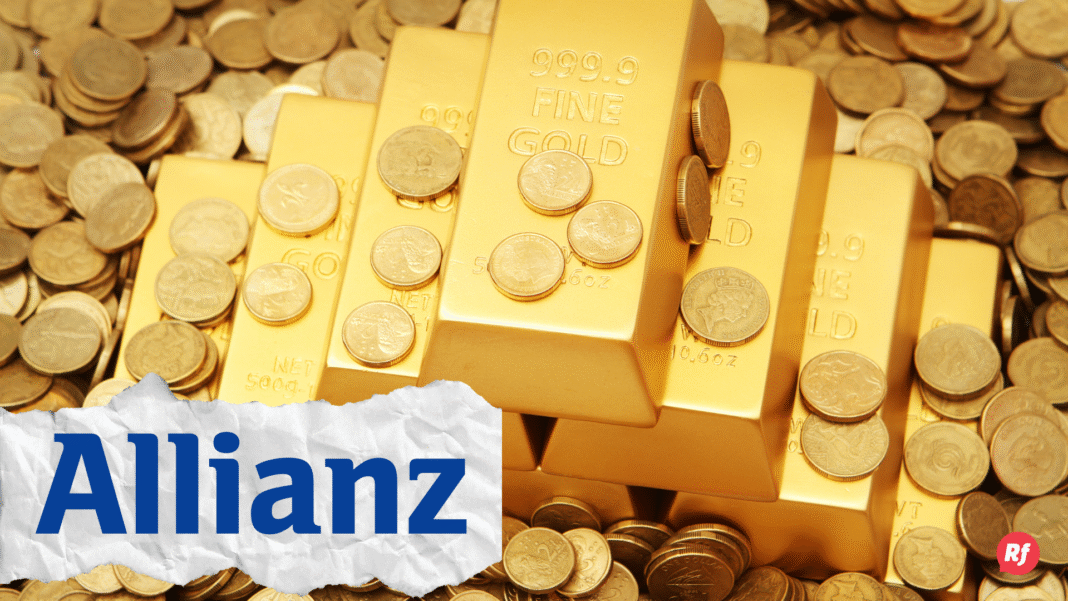 Monedas de oro brillando como símbolo de inversión segura y estabilidad financiera.