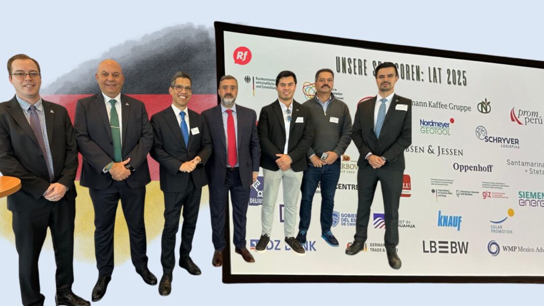 Delegación de Chihuahua liderada por Alejandro Jaschack en el Latin America Day 2025 en Alemania, fortaleciendo lazos económicos y atrayendo inversión extranjera.