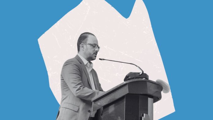 Jorge Soto denuncia impunidad en México desde el Congreso Fotografía del diputado Jorge Soto durante su posicionamiento en el Congreso de Chihuahua, donde denuncia impunidad y fallas en la estrategia federal de seguridad.