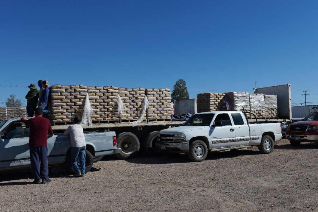 Entrega diputado toneladas de cemento