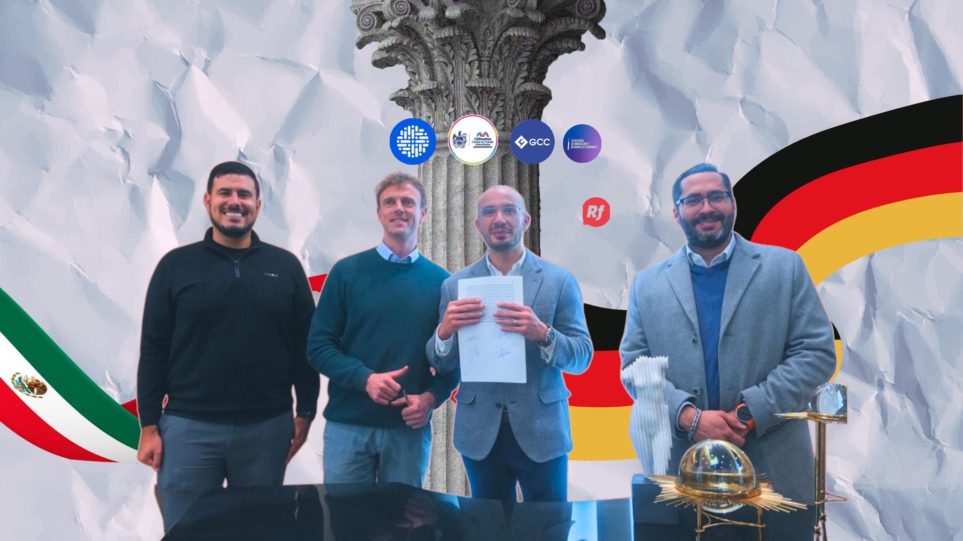 GCC y GIZ firman alianza de innovación climática en Chihuahua Firma del acuerdo entre GCC y GIZ para impulsar innovación climática en Chihuahua con enfoque en sostenibilidad industrial.