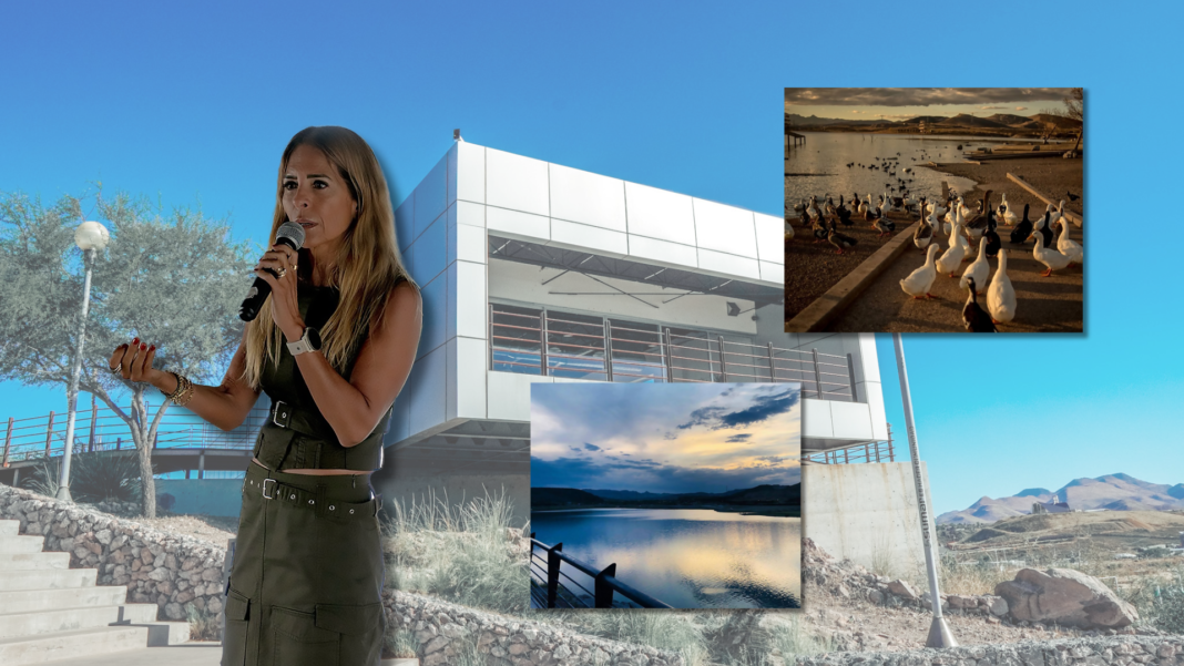 Vista del Parque Metropolitano Tres Presas en Chihuahua, ejemplo de infraestructura urbana sustentable con áreas verdes, senderos, deporte y convivencia familiar.