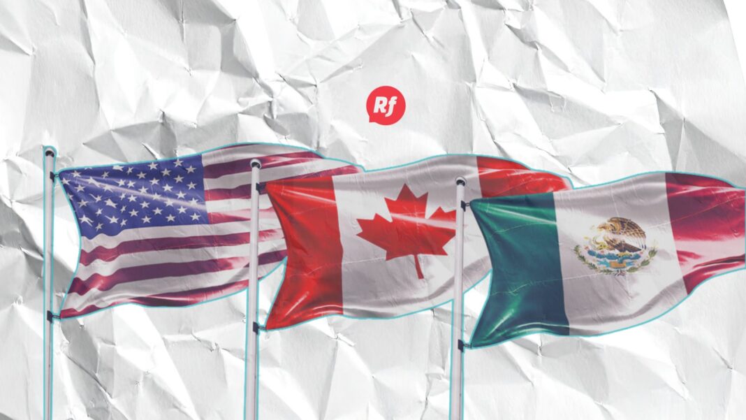 Mapa del continente americano en el contexto de cooperación en seguridad y narcotráfico tras la exclusión de México del foro Escudo de las Américas.