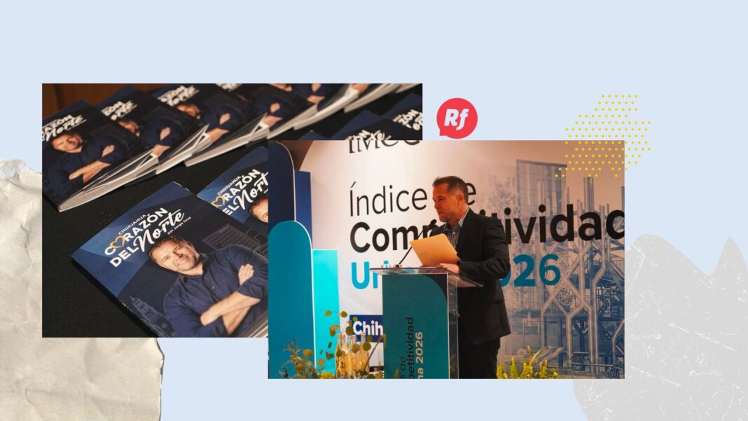 Jorge Cruz Camberos, presidente de DESEC, durante la presentación de resultados de competitividad y propuestas para fortalecer el desarrollo económico y social de Chihuahua.