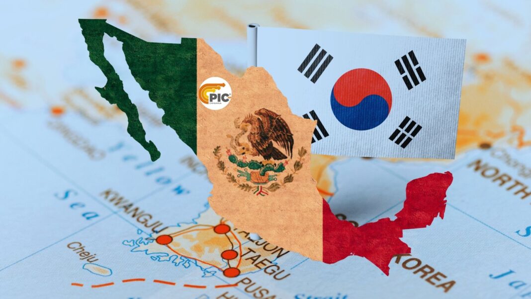 Dos economías, un mismo PIB… pero realidades completamente opuestas Mapa comparativo de México y Corea del Sur con indicadores económicos como PIB, PIB per cápita, inversión extranjera directa, deuda pública e inflación según datos del Banco Mundial 2024.