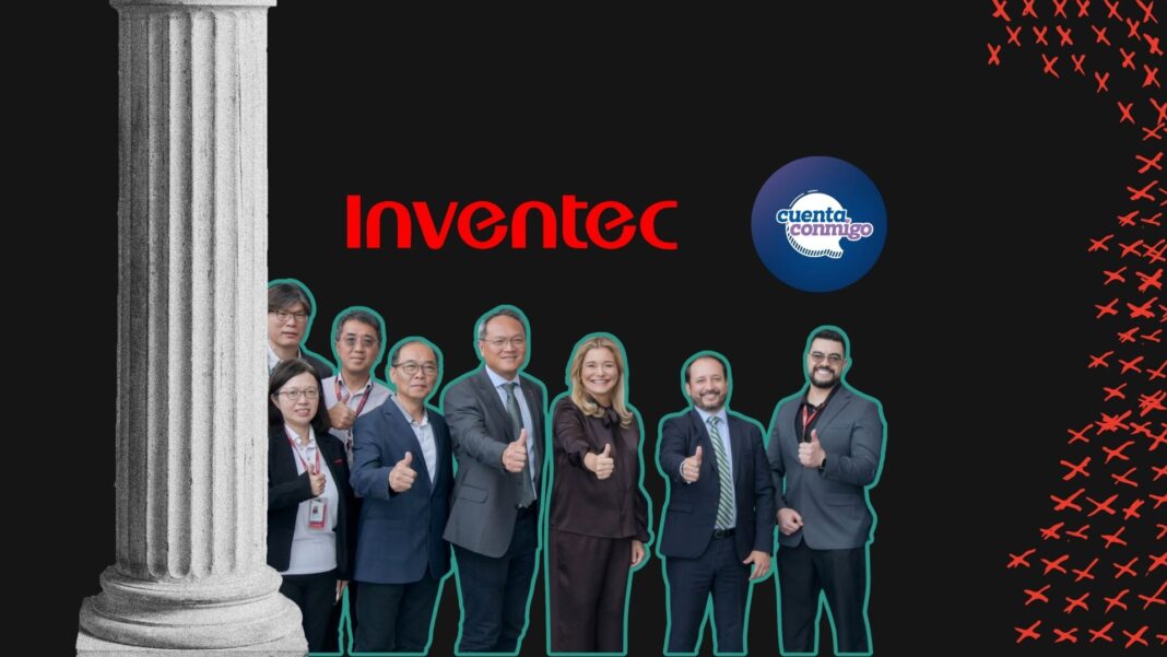 Gobernadora Maru Campos durante el anuncio de la expansión de Inventec en Ciudad Juárez con inversión de 450 millones de dólares y generación de más de 6 mil empleos