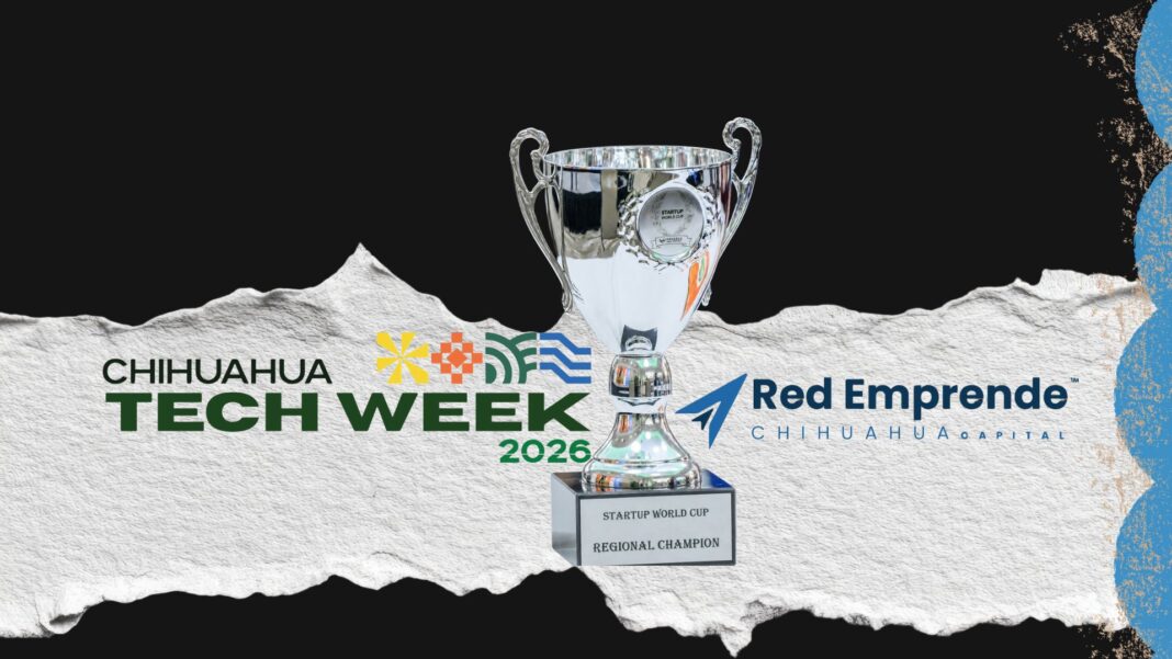 Emprendedores presentan sus proyectos durante Startup World Cup Chihuahua, competencia que conecta startups mexicanas con inversionistas y oportunidades globales.