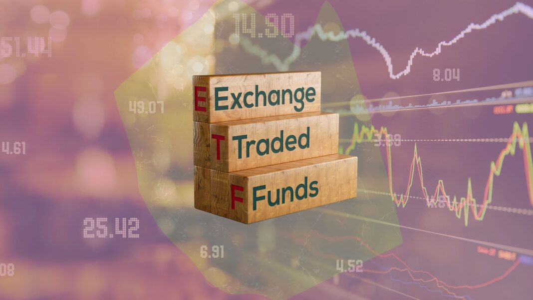 No inviertas en empresas, invierte en tendencias Ilustración que representa la inversión en ETF y tendencias globales como inteligencia artificial, tecnología, energías limpias y mercados financieros.