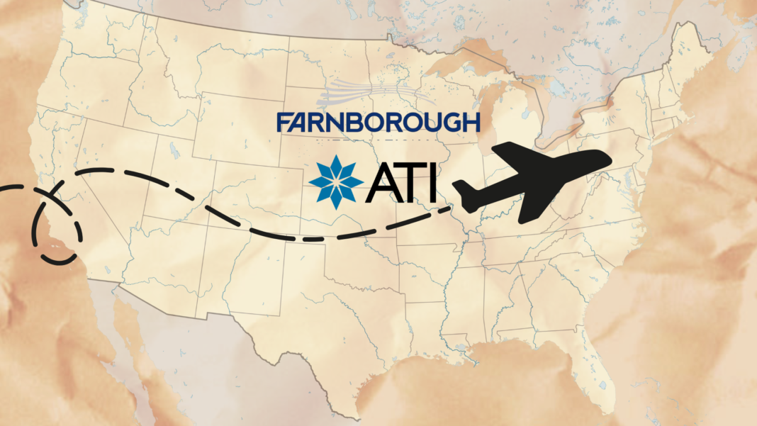 La gobernadora Maru Campos participa en el Farnborough International Airshow 2026, donde Chihuahua fortalece su estrategia aeroespacial con una inversión de 80 millones de dólares y el hermanamiento con Wichita, Kansas.