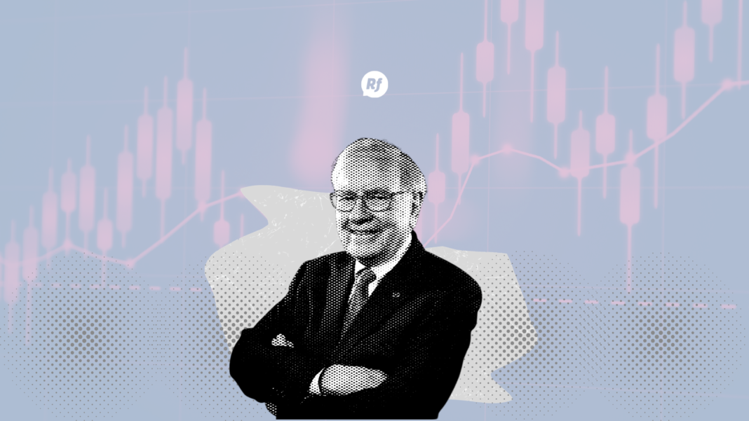¿Por qué Warren Buffett recomienda el S&P 500? índice S&P 500 con el retrato de Warren Buffett como referencia a la inversión de largo plazo.