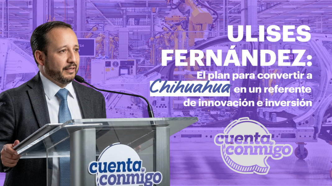 Ulises Fernández Gamboa, secretario de Innovación y Desarrollo Económico de Chihuahua, durante entrevista sobre inversión e innovación.