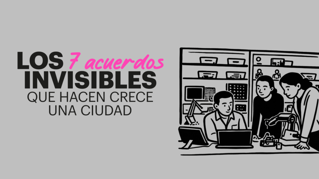 Los 7 acuerdos invisibles que hacen crecer una ciudad Ciudad construida a partir de confianza, colaboración, talento, innovación y sostenibilidad.