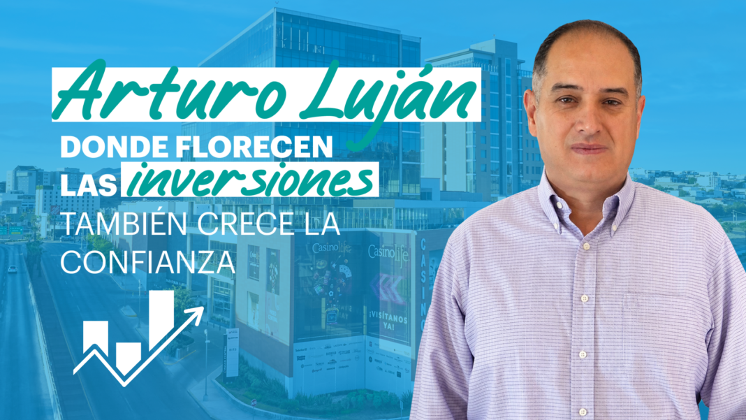 Donde florecen las inversiones también crece la confianza Arturo Luján, director de FICOSEC, durante entrevista sobre seguridad, inversión y competitividad en Chihuahua.