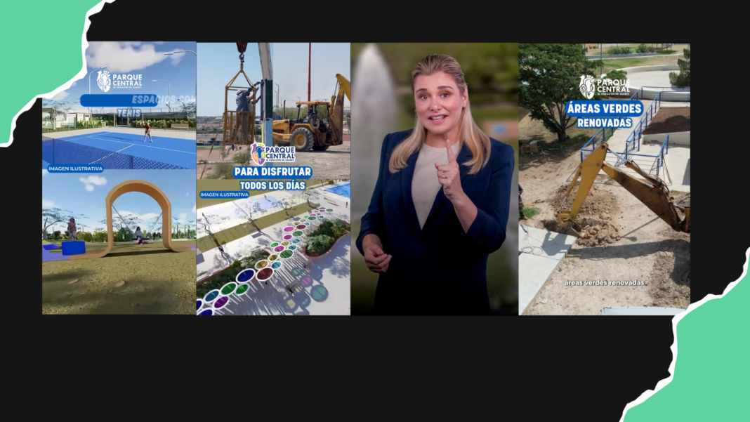 Juárez transforma su Parque Central con $46 millones de pesos Maru Campos durante la presentación de la renovación del Parque Central de Ciudad Juárez.