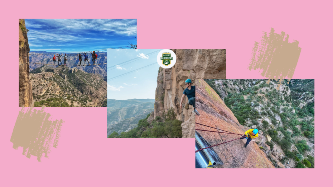 Parque Barrancas lleva la aventura al límite en la Sierra Parque Barrancas ofrece un recorrido de aventura de 450 metros con rappel y puentes colgantes.
