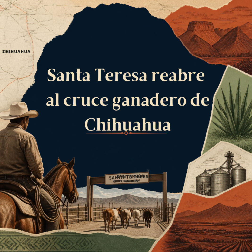 Cuando Chihuahua se organiza, Chihuahua gana Ganadería de Chihuahua se prepara para la reapertura del cruce ganadero de Santa Teresa hacia Estados Unidos.