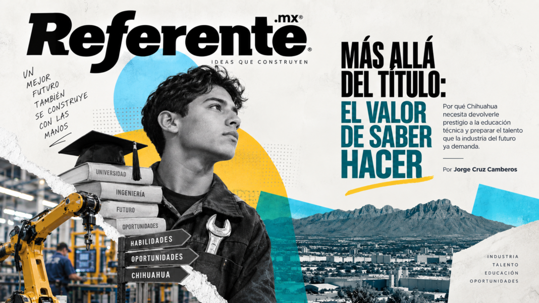 Jóvenes estudiantes de educación técnica se preparan para incorporarse a industrias de automatización, robótica y tecnología en Chihuahua.