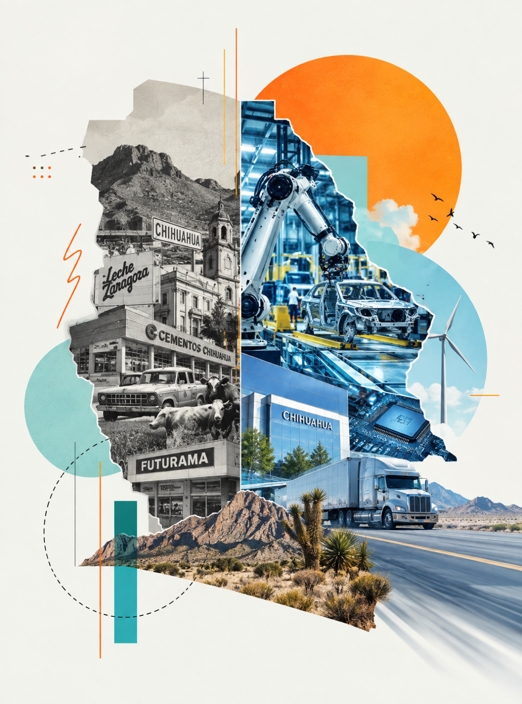 Empresas e industria de Chihuahua durante los años 80, época de transformación económica y crecimiento de la manufactura.