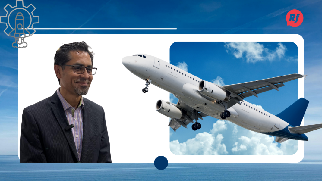 Chihuahua tiene las piezas para liderar la nueva era aeroespacial: Luis Manuel Azúa Sánchez Luis Manuel Azúa Sánchez, presidente de FEMIA, durante una entrevista sobre el futuro de la industria aeroespacial en Chihuahua.